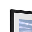 Veil of Angels, landscape art print. Close up of top corner and black frame