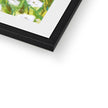 Fine art print in black frame with white matt. Corner detail