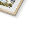 Fine art print in wooden frame with white mount. Corner detail