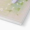 Beautiful rabbit artwork print for the nursery. Close up and corner detail