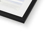 Fine art print with black frame and white mount. Corner detail.