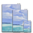 White Sailboat canvas artwork prints. Image wrap. Different sizes 