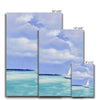 White Sailboat canvas artwork prints. Image wrap. Different sizes 