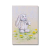 Rabbit and dandelions painting, canvas art print. Ideal for nursery or kids room