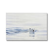 Polar Bear swimming, painting. Canvas fine art print