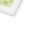 Fine art print in white frame with a white mount. Corner detail