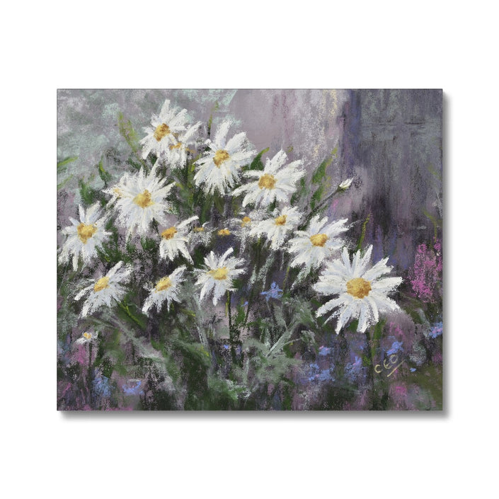 Colourful, modern daisy flower canvas art print