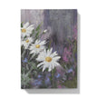 White daisy flowers artwork design hardcover journal. Front cover