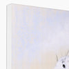 Rabbit canvas fine art print. Close up and corner detail