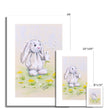 Rabbit and dandelions nursery art canvas print. Different sizes