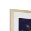 Yellow rose artwork print with natural light wooden frame and white mount. Top corner detail.