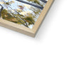 Tree Canopy in Fall, fine art print in natural light wooden frame. Corner detail.