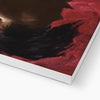 Lady in Red painting, canvas art print. Corner detail