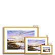 Sunset on the Marshland fine art prints in gold frame with white mount. Different sizes