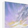 Sunset on the Marsh canvas art print. Corner detail and white wrap