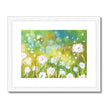 Dandelion seeds wall art print. Fine art print in white frame 