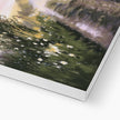 Veil of Angels canvas art print. Close up of bottom corner and white wrap.