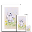 White Rabbit and dandelion seeds, nursery fine art canvas prints. Different sizes